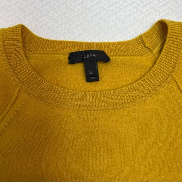 J. Crew Merino Wool Mustard Swing Sweater Oversized Size XL - Picture 10 of 12